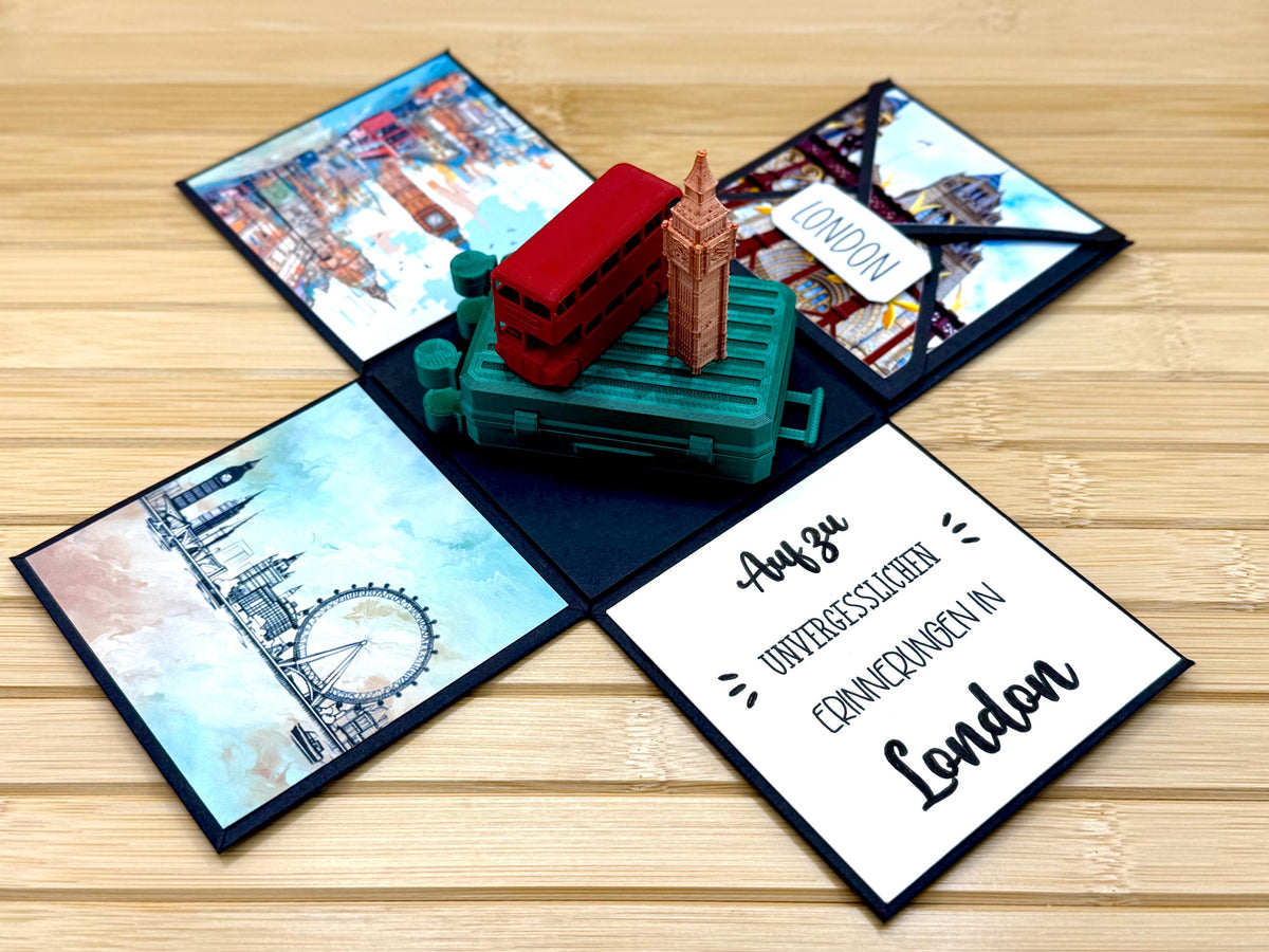 Explosionsbox London – Koffer, Doppeldeckerbus & Big Ben – Bild 4