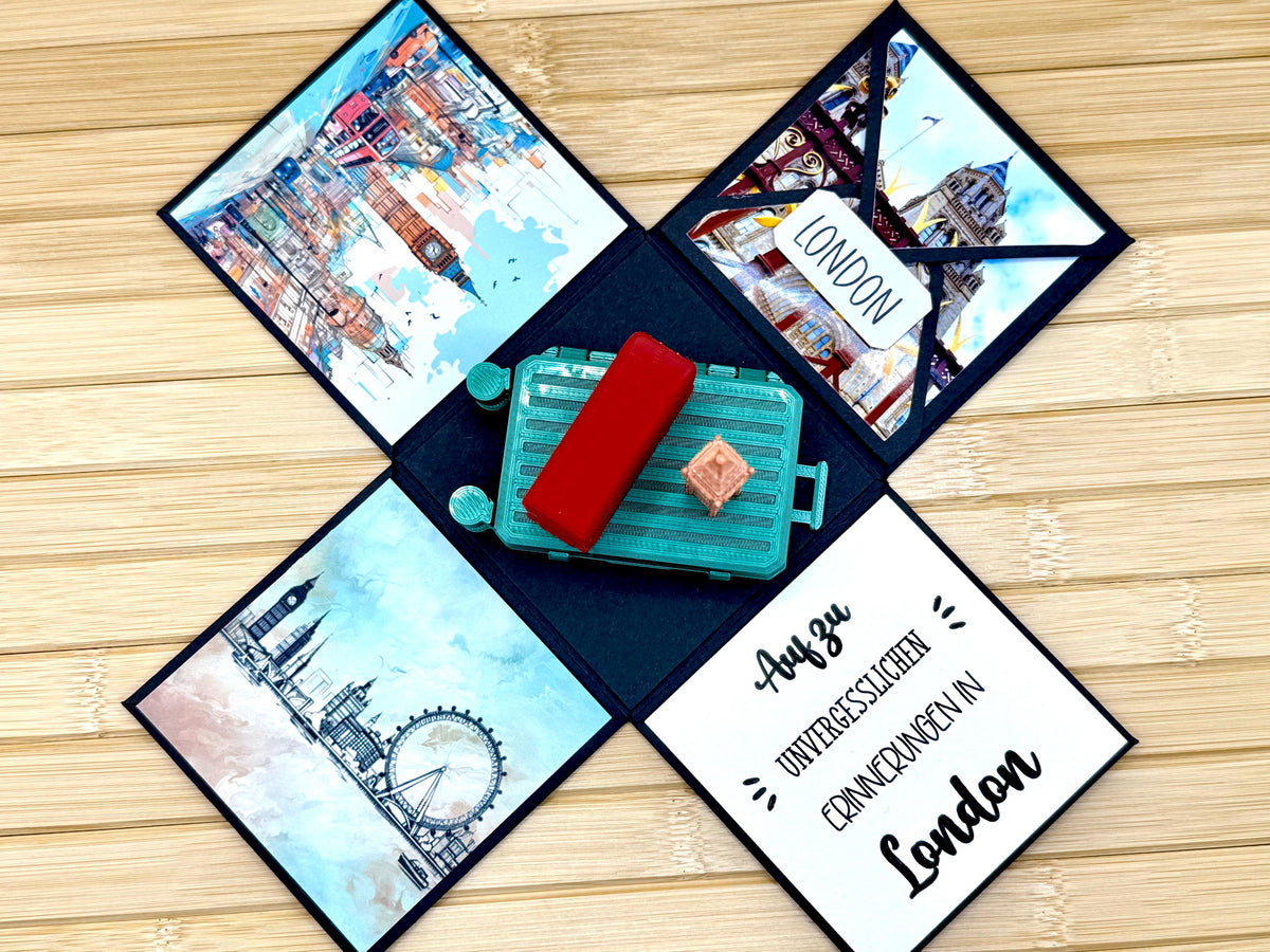 Explosionsbox London – Koffer, Doppeldeckerbus & Big Ben – Bild 5