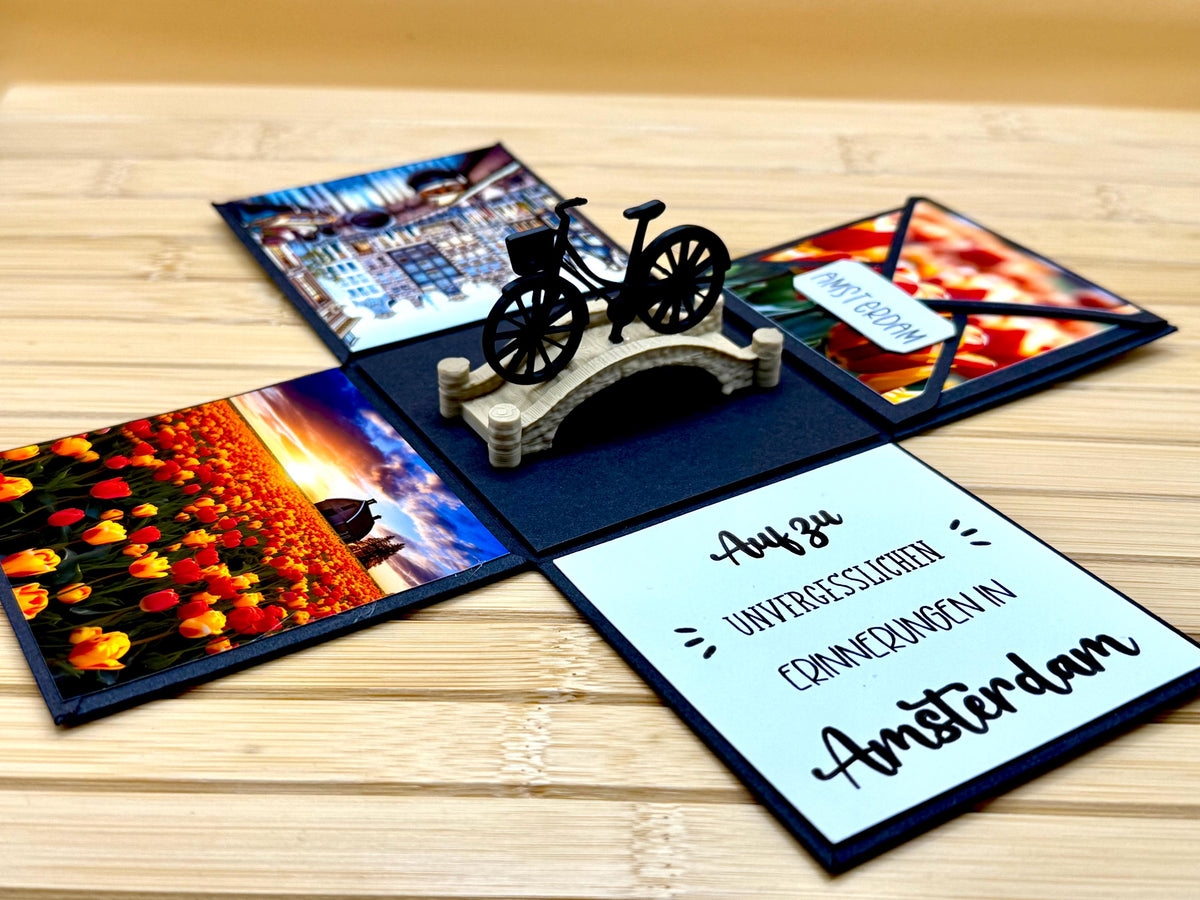 Explosionsbox Amsterdam – Fahrrad auf der Brücke – Bild 5